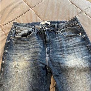 KanCan Women's Blue Ankle Jeans